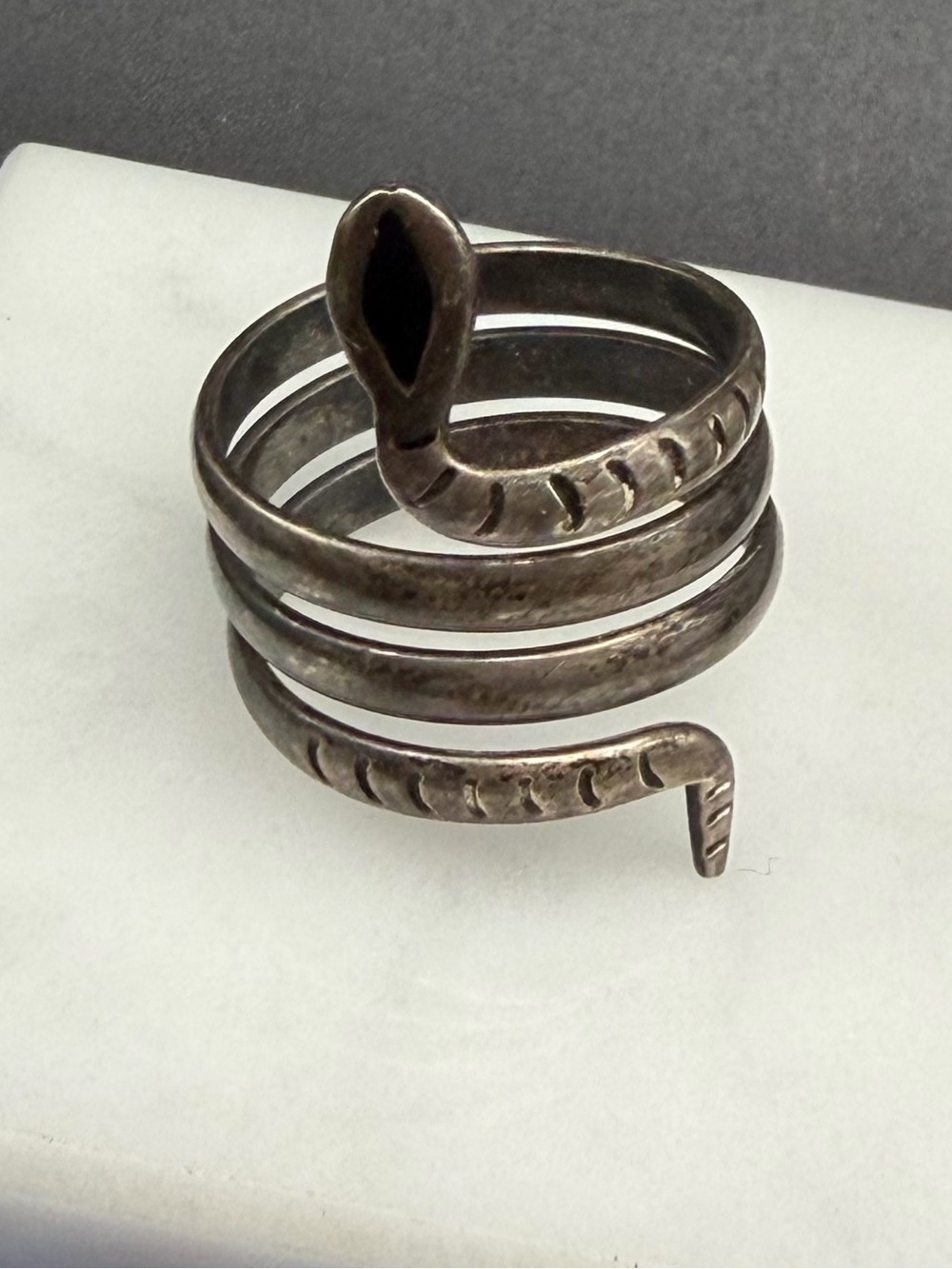 Vintage Taxco 925 Mexico Wrap Snake Ring Size 9 #S75 Sterling Silver